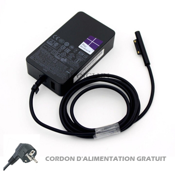 Chargeur Microsoft Surface 15V 2.58A 44Watt Surface Connecteur