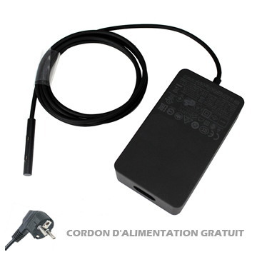 Chargeur Microsoft Surface 15V 4A 65Watt Surface Connecteur