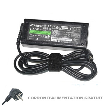 Chargeur Sony 19.5V 4.7A 90Watt 6.5*4.4mm Connecteur